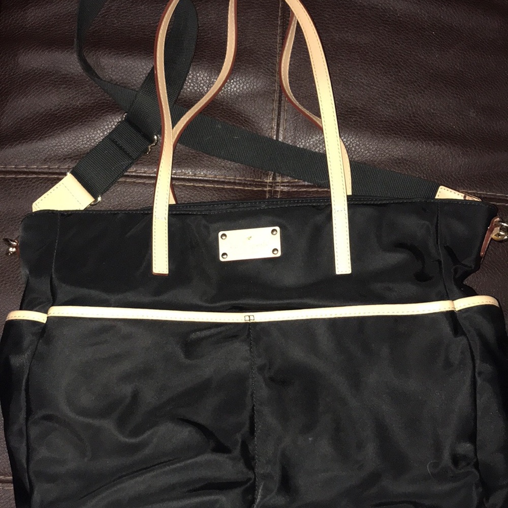 Kate spade black nylon diaper bag